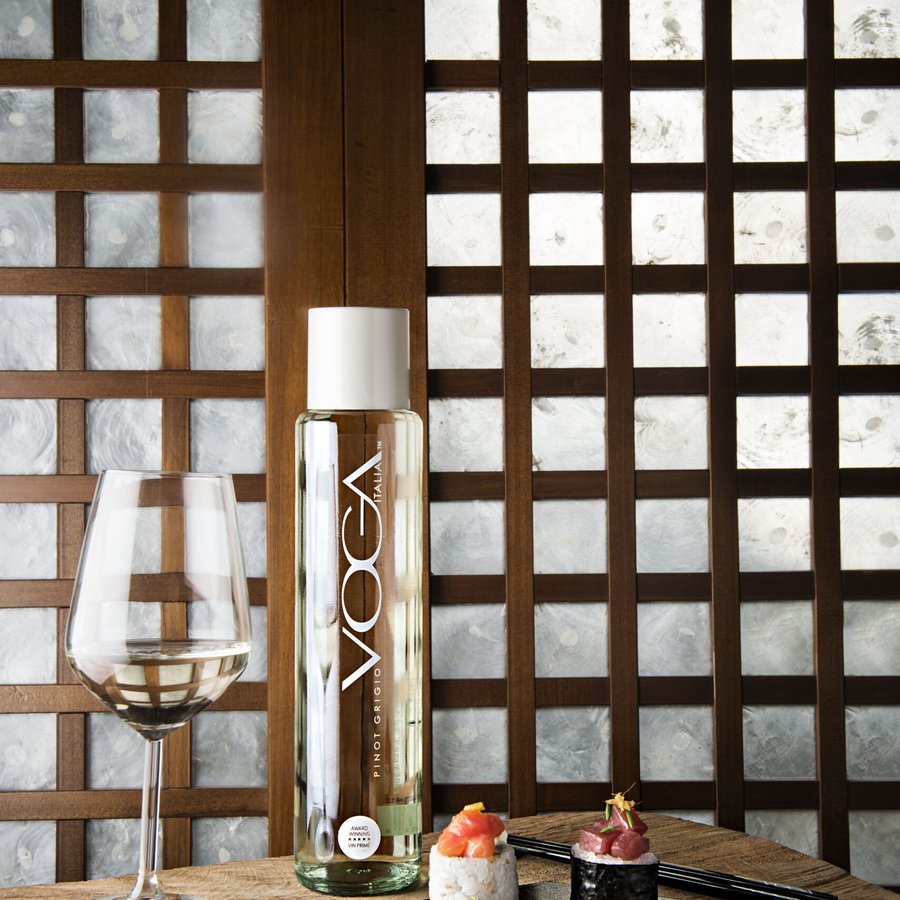 VOGA Pinot Grigio paired with sushi