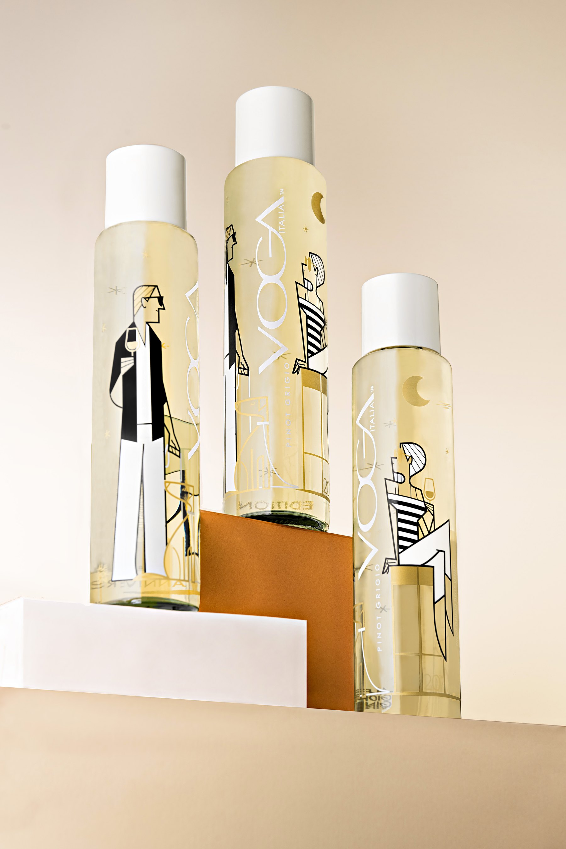 The three VOGA 20th Anniversary Edition bottles